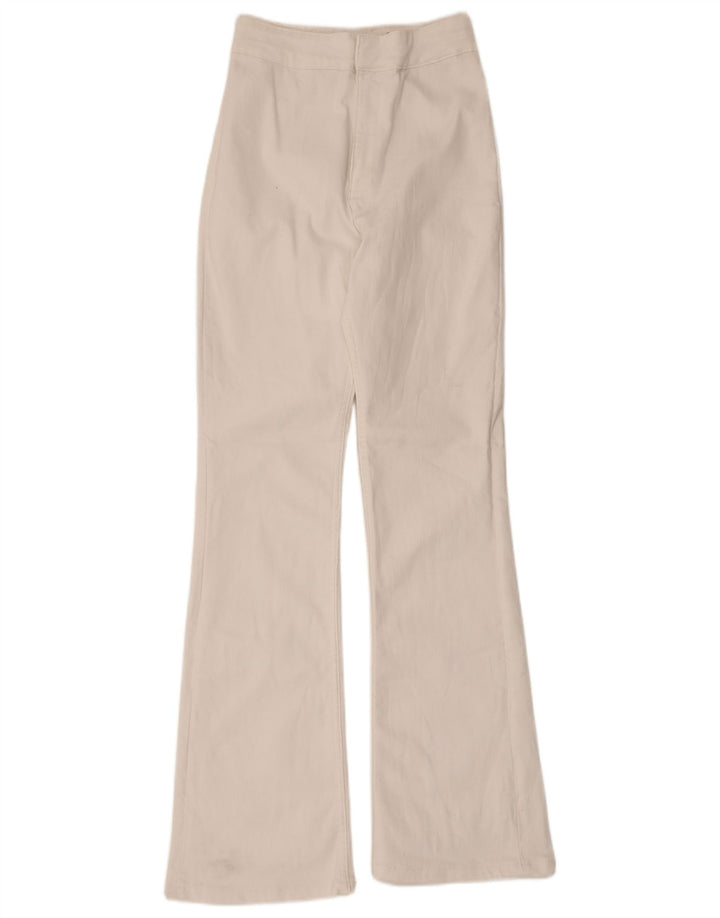 Zara Jean évasé pour femme EU 40 Medium W30 L31 Blanc