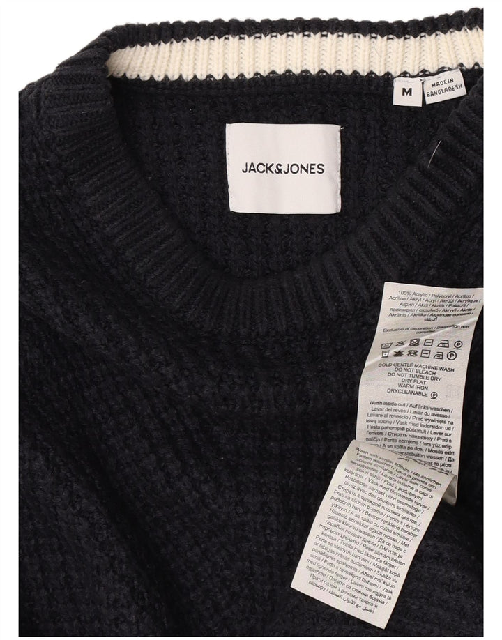 Jack & Jones Pull Col Rond Homme Bleu Marine Moyen Acrylique
