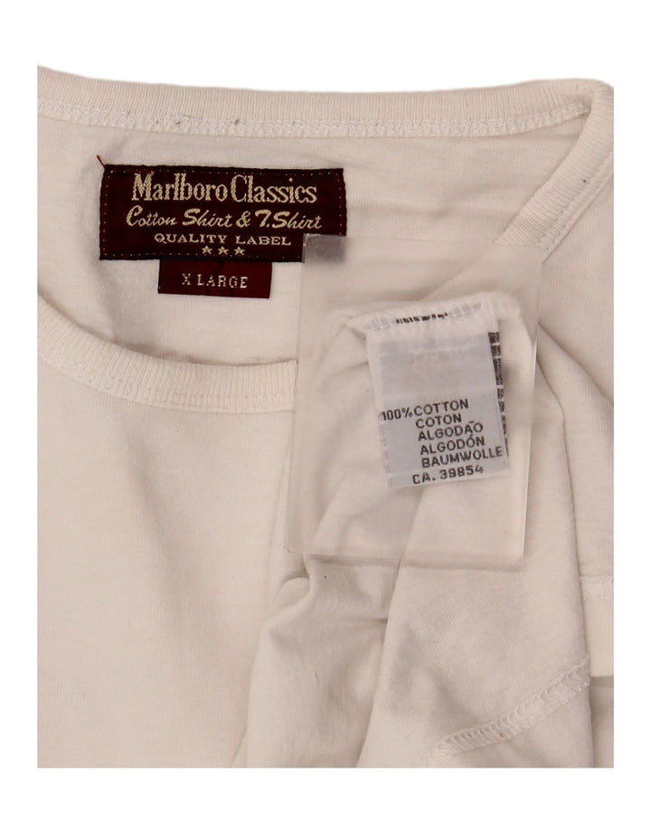 Marlboro Classics Haut Graphique Homme Manches Longues XL Coton Blanc