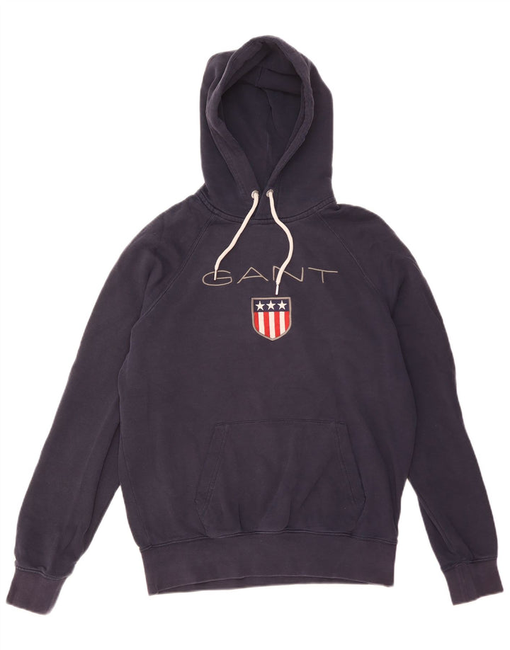 Gant Pull à Capuche Graphique Homme Bleu Marine Moyen Coton