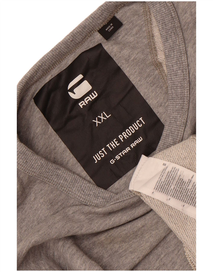 G-Star Pull-over pour homme en coton color block gris 2XL