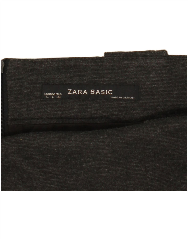 Jupe Crayon Femme Zara Large W30 Gris Moucheté