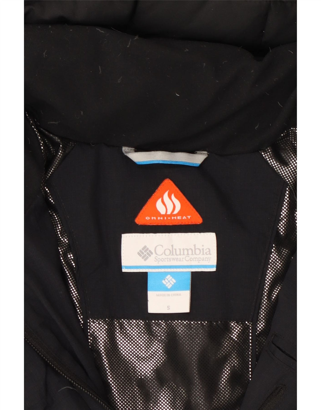 COLUMBIA Veste matelassée à capuche Omni-Heat pour femme UK 10 Small Bleu marine Nylon