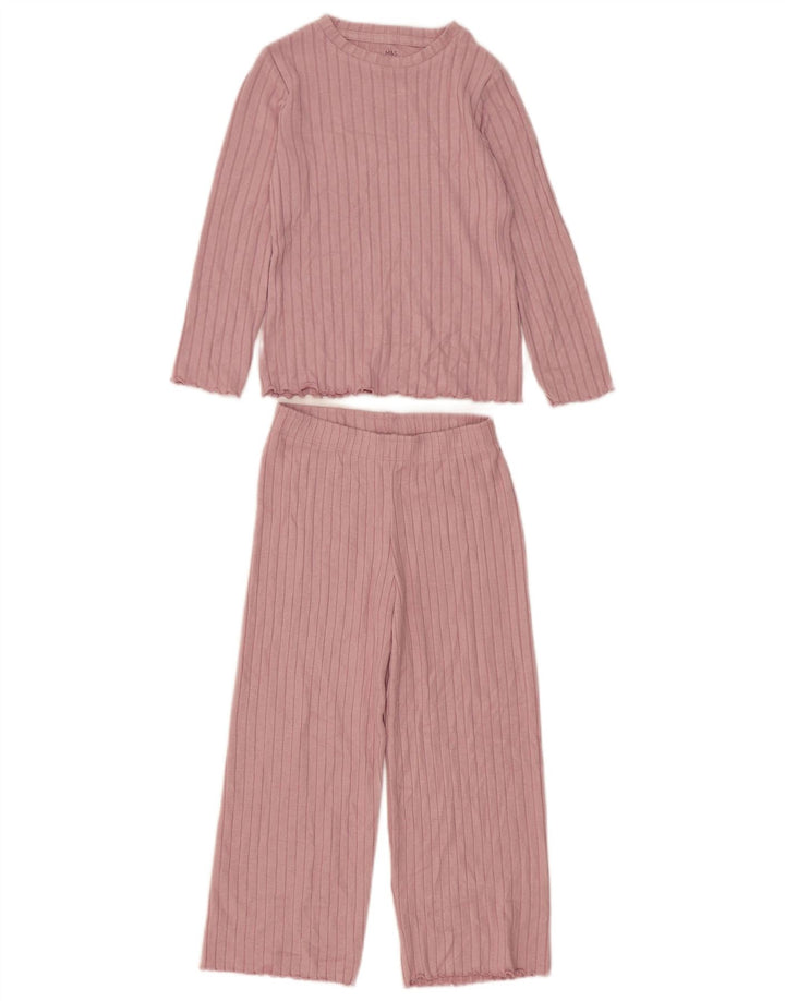Marks & Spencer Ensemble 2 Pièces Fille 5-6 Ans Rose Viscose