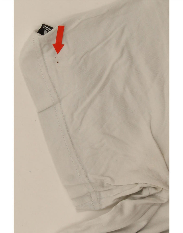 ADIDAS T-shirt graphique pour hommes, grand coton blanc