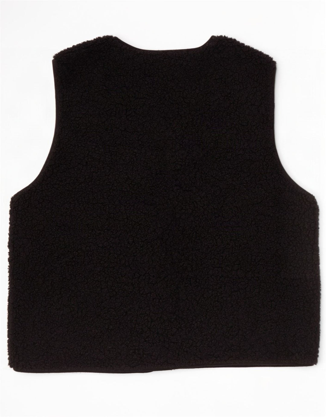 Zara Gilet polaire surdimensionné pour femme UK 10 Small Noir Polyester