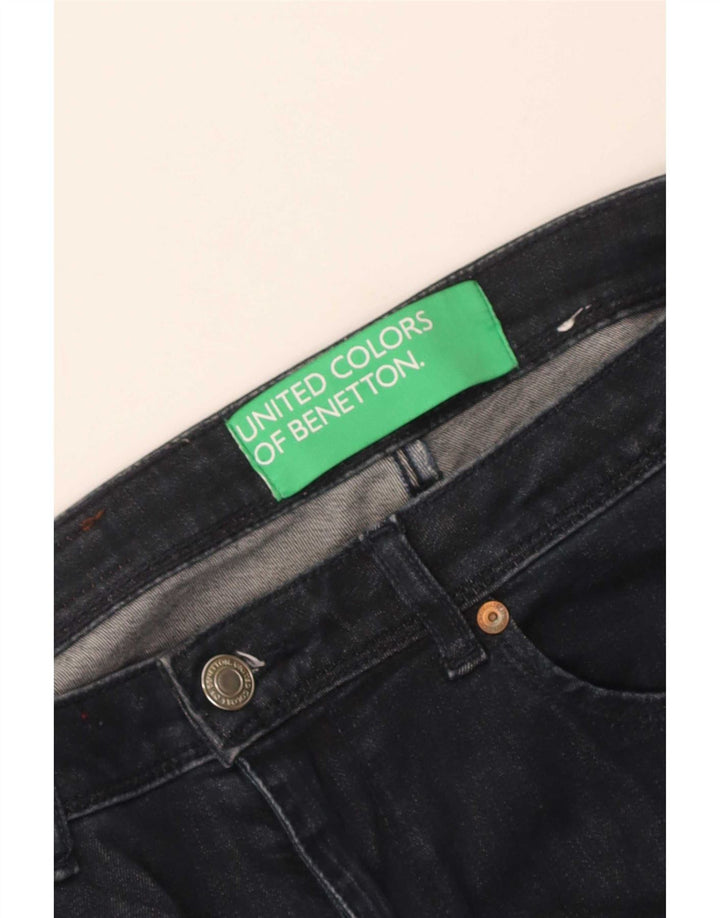 Benetton Jean Bootcut Femme W30 L34 Bleu Marine