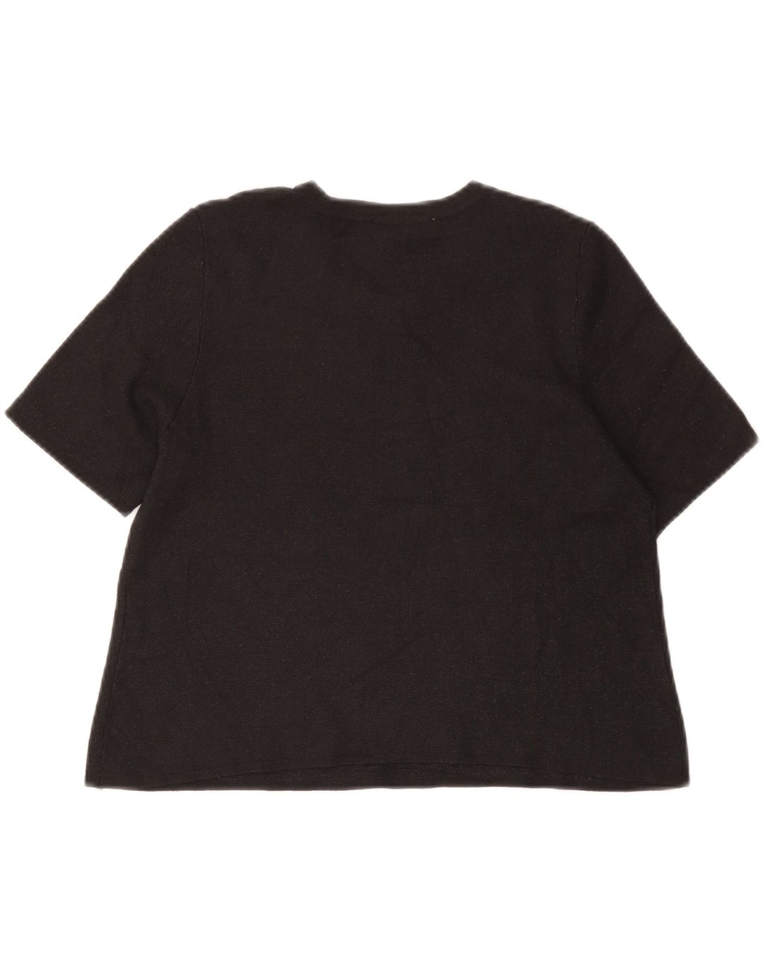 Zara T-shirt court pour femme UK 12 Noir moyen