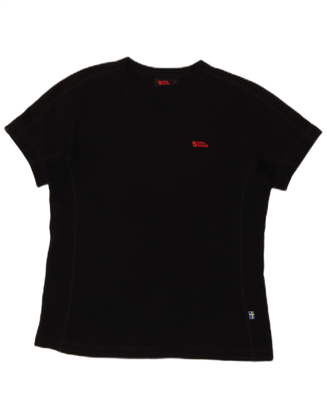 Fjall Raven T-Shirt Femme Top UK 12 Moyen Noir Polyester