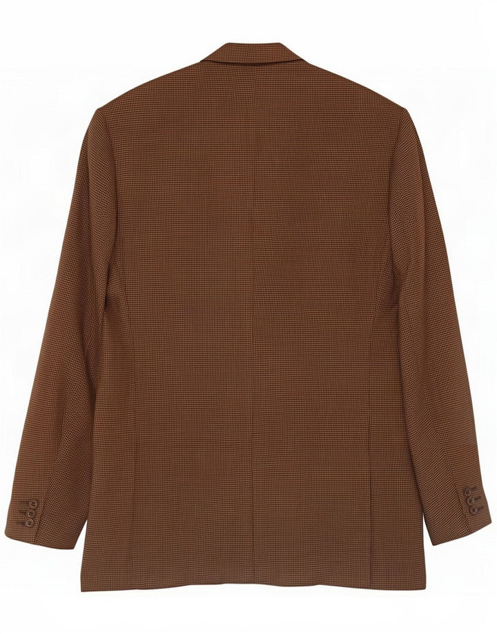Marks & Spencer Veste blazer à 3 boutons pour homme UK 40 pied-de-poule marron moyen