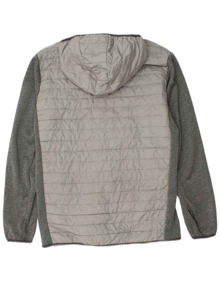 Jack & Jones Veste matelassée à capuche pour homme UK 38 Gris moyen Colourblock