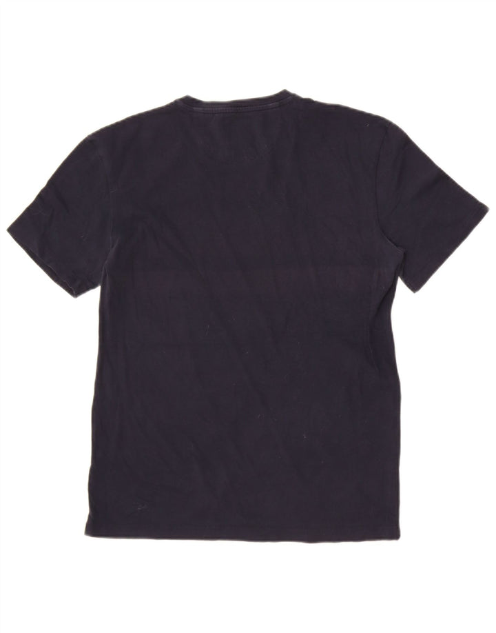 Zara Homme Slim Fit T-Shirt Top Bleu Marine Moyen Coton