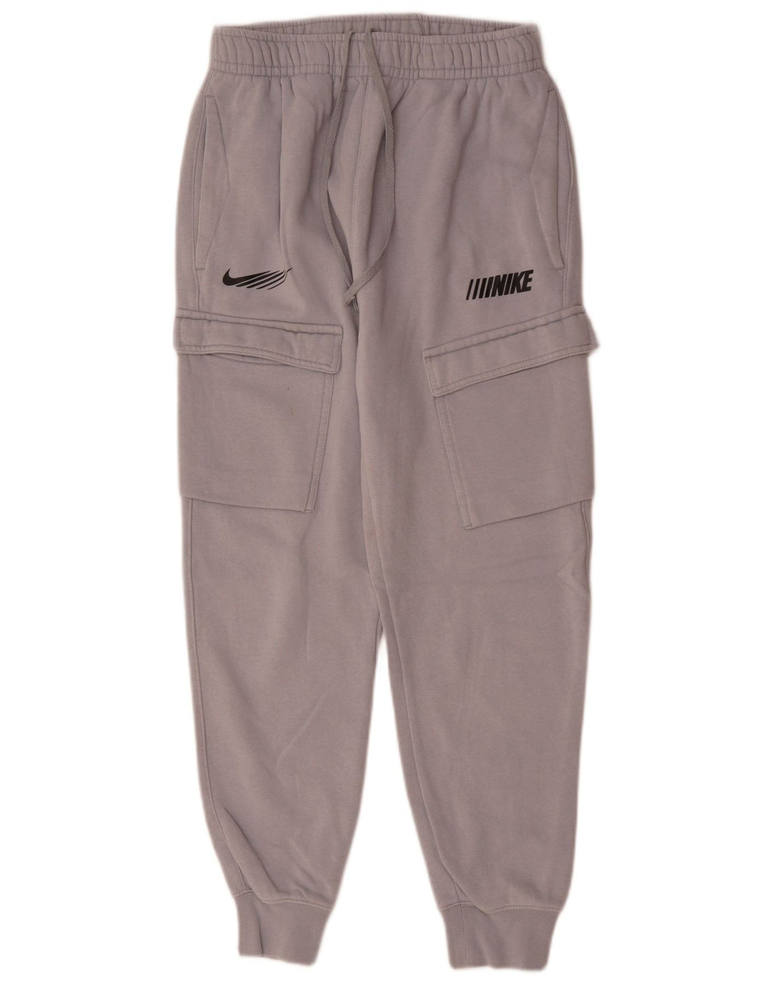 NIKE Pantalon de survêtement cargo graphique pour femme Joggers UK 10 Small Gris