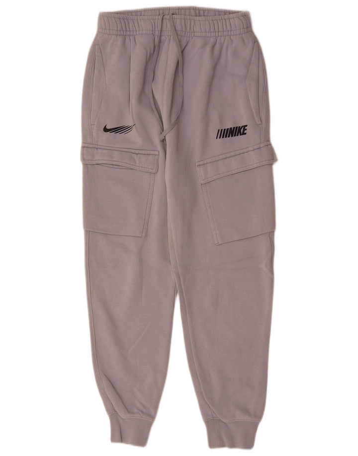 NIKE Pantalon de survêtement cargo graphique pour femme Joggers UK 10 Small Gris