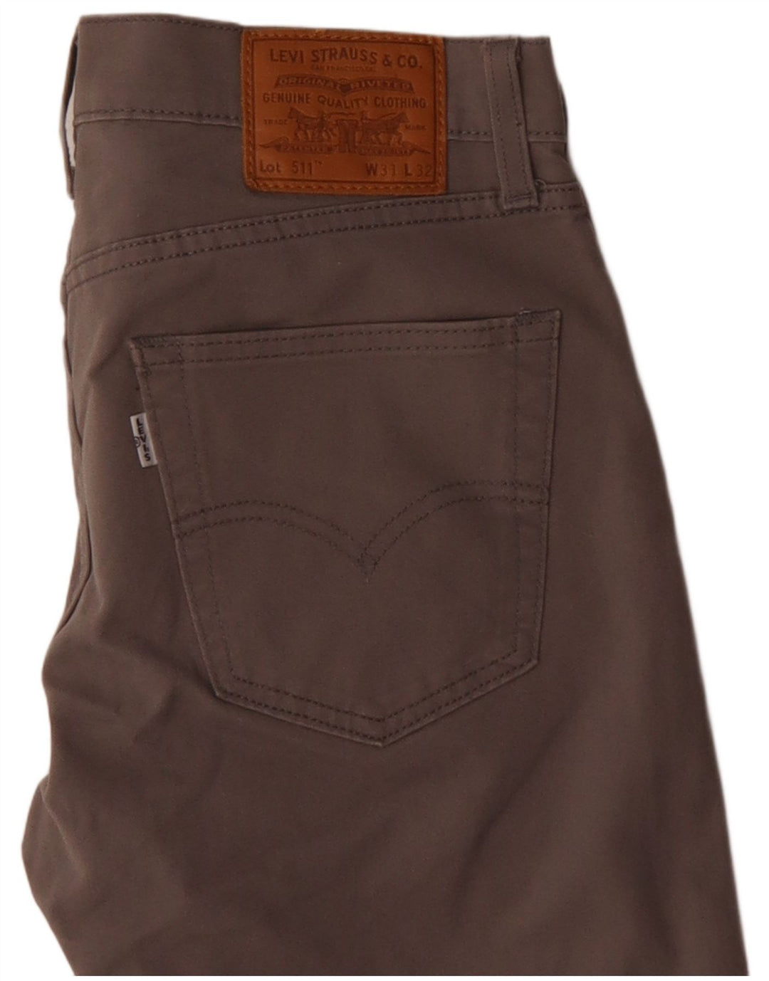 Levi's Pantalon 511 Slim Casual W31 L32 Homme Gris Coton