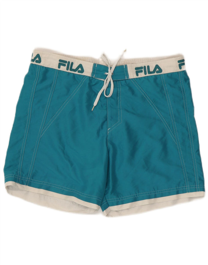 Fila Short de Bain Graphic Homme Bleu Moyen Polyester Colorblock