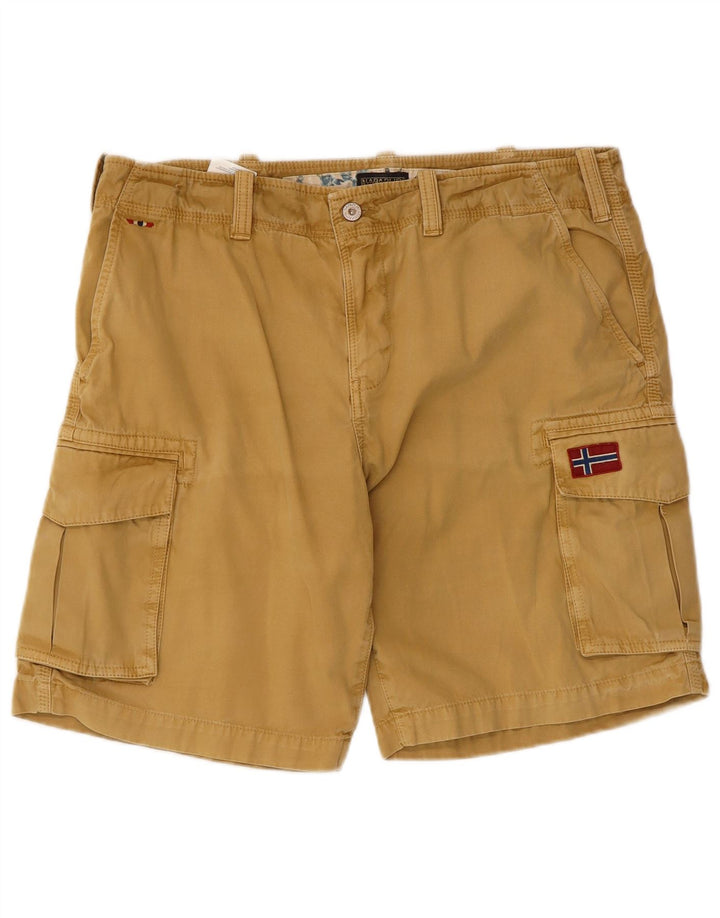 Napapijri Short Cargo Homme W35 Large Beige Coton