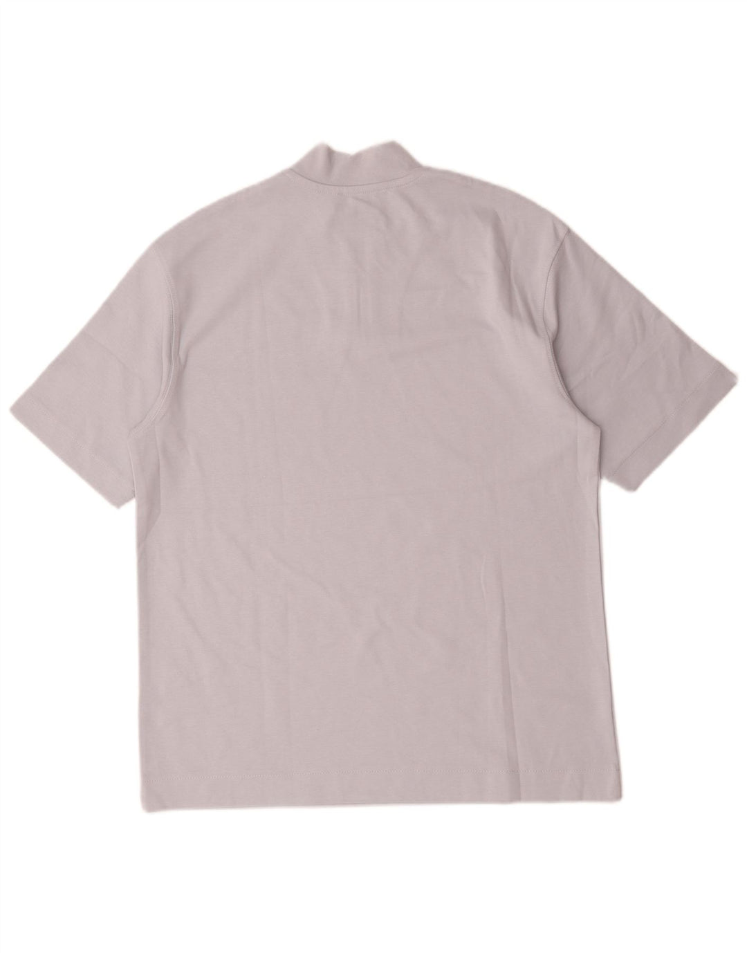 Zara Homme T-Shirt À Col Zippé Bleu Moyen Coton