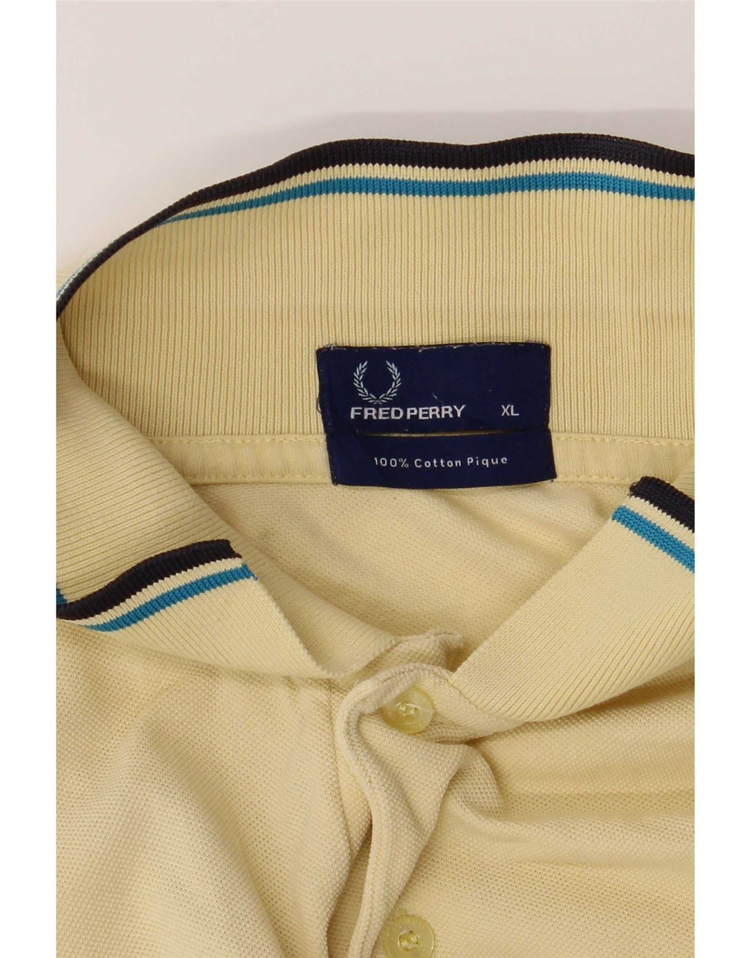 Fred Perry Polo Homme XL Jaune Rayé Coton
