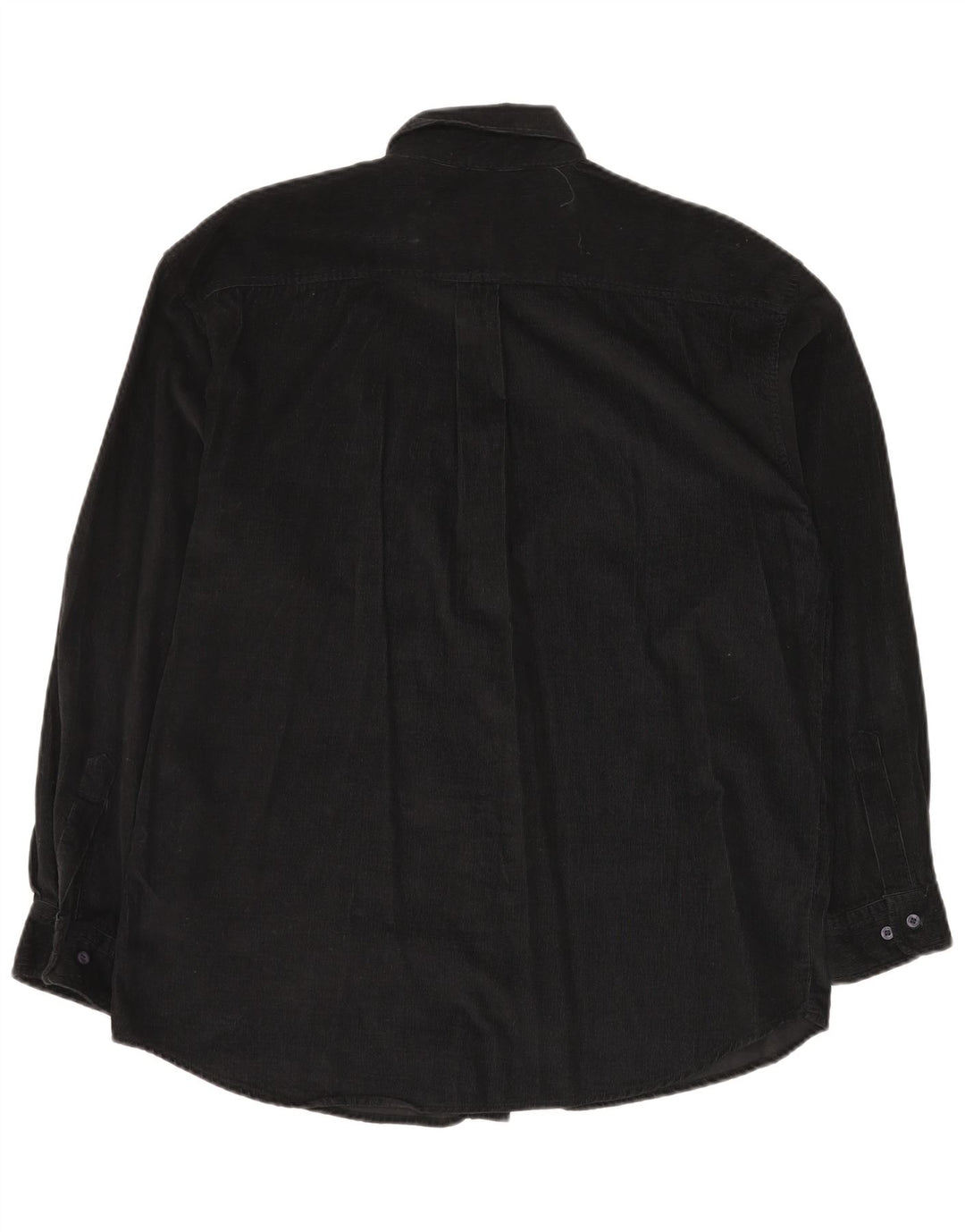 STONE HARBOUR Chemise en velours côtelé pour homme en coton noir moyen