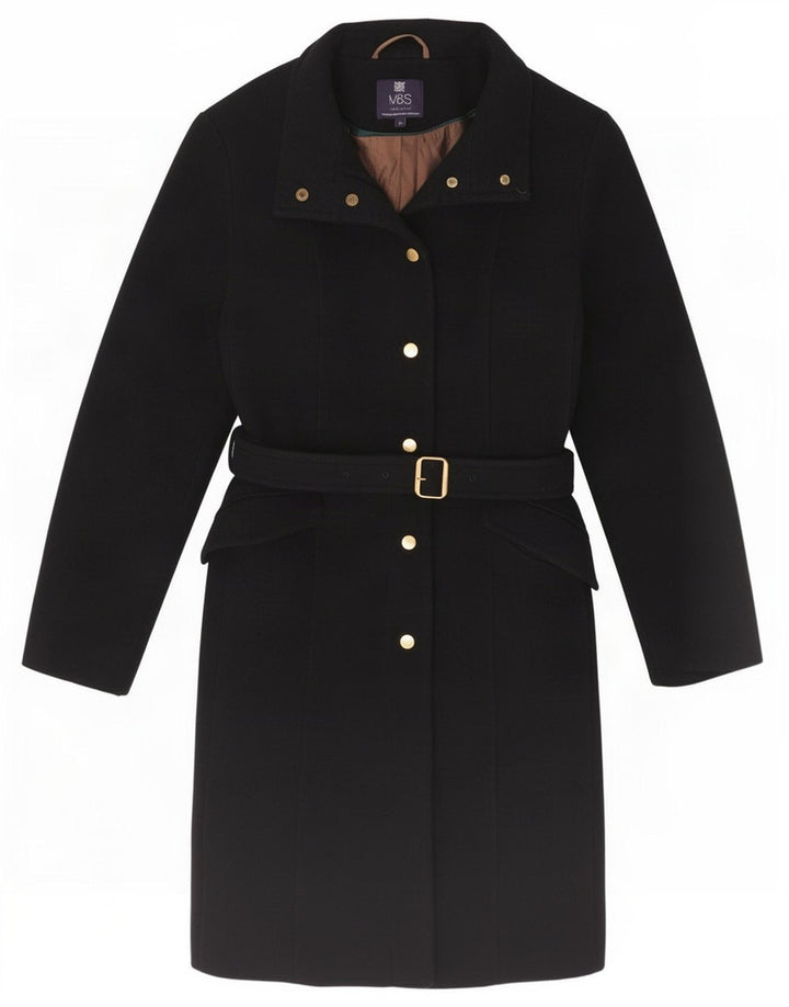 Marks & Spencer Manteau pour femme UK 14 Laine noire moyenne