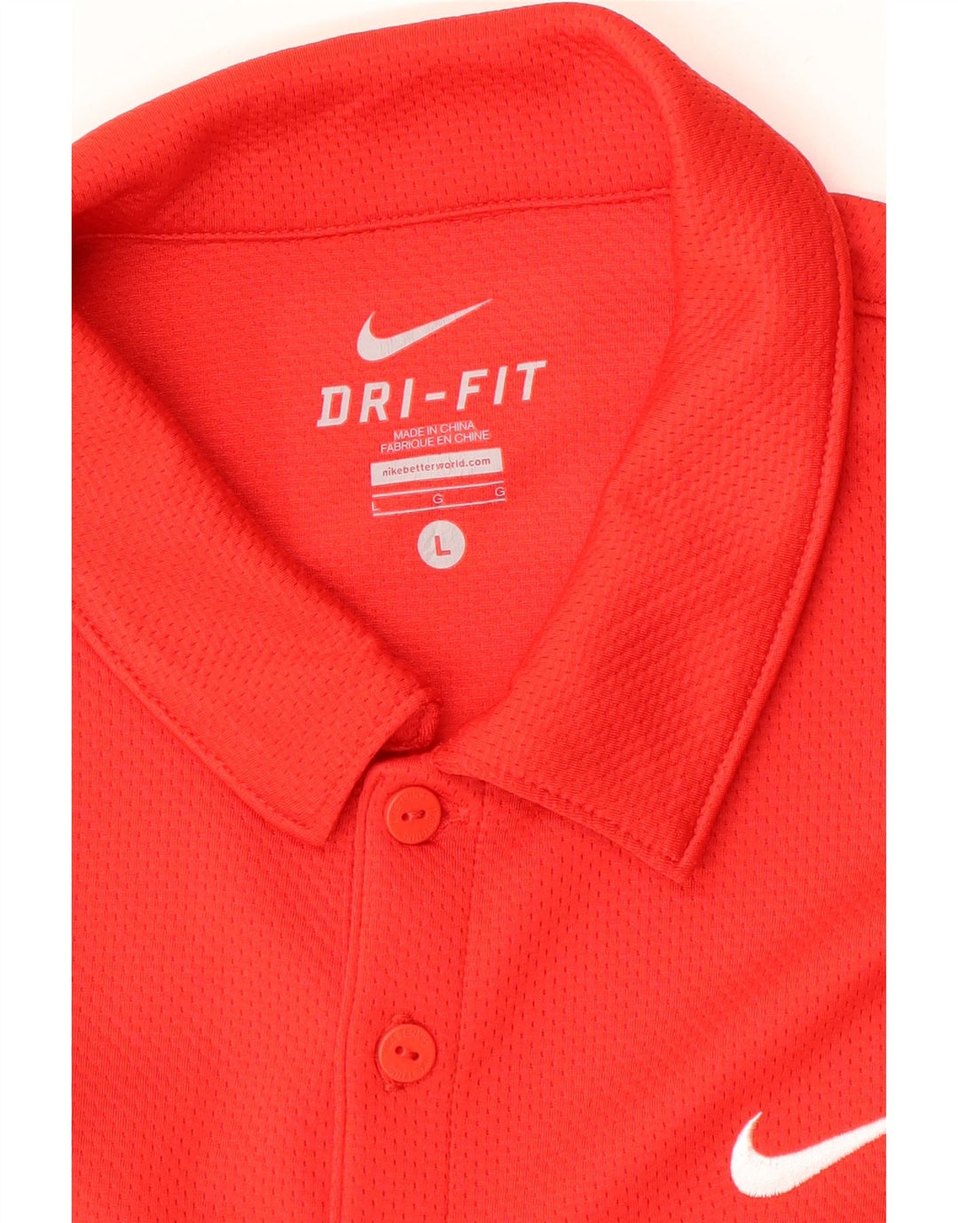 Nike Polo Dri Fit pour homme Rouge Taille L