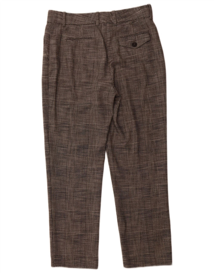 REISS Pantalon de costume taille haute pour femme UK 12 Medium W32 L28 Gris