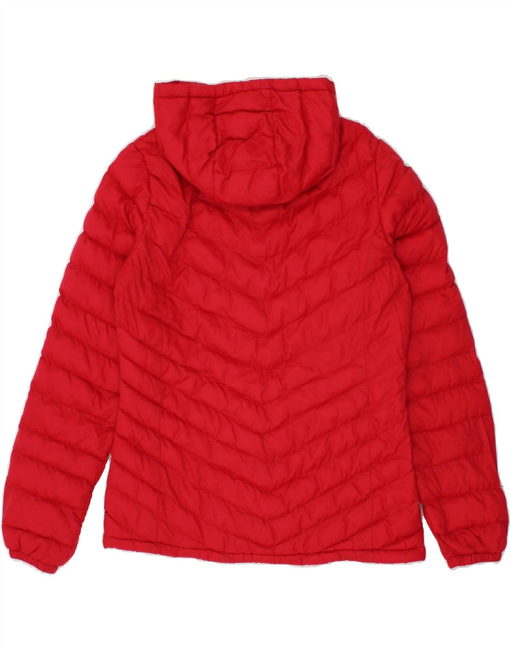 MOUNTAIN WAREHOUSE Womens Hooded Padded Jacket UK 8 Small  Red Nylon Vintage Mountain Warehouse and Second-Hand Mountain Warehouse from Messina Hembry 