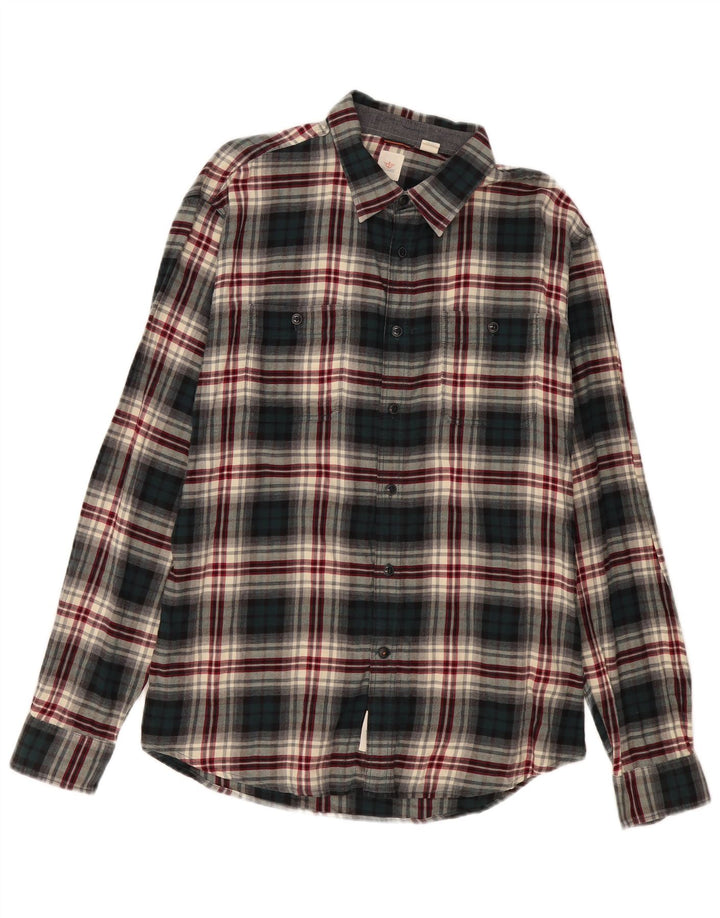 DOCKERS Chemise Flanelle Homme Grand Carreau Vert Coton