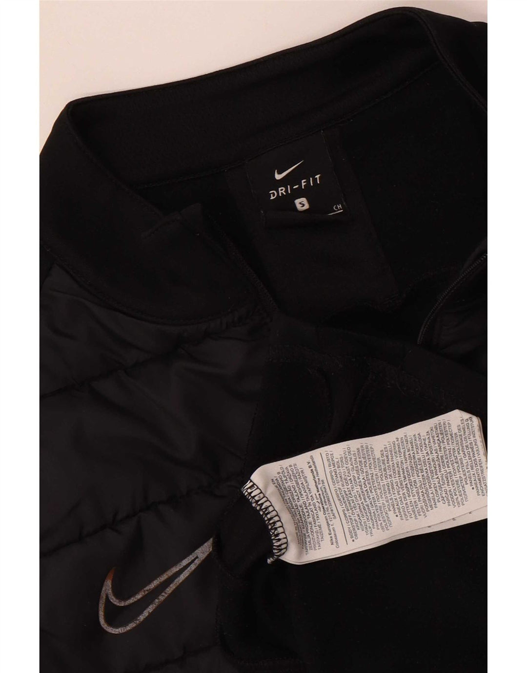 Nike Haut de survêtement Dri Fit à col zippé pour homme Taille S Noir Colorblock