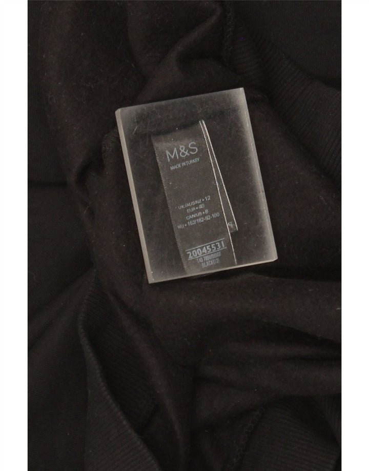 Marks & Spencer Sweat-shirt pour femme UK 12 en coton noir moyen