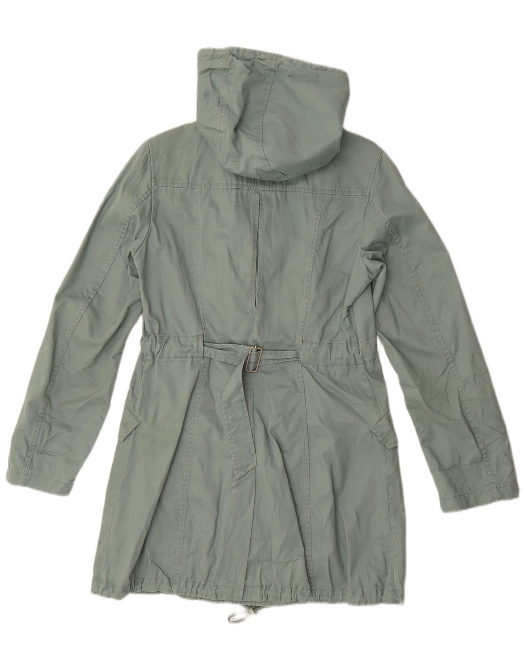 Benetton Veste Parka À Capuche Femme IT 42 Coton Vert Moyen