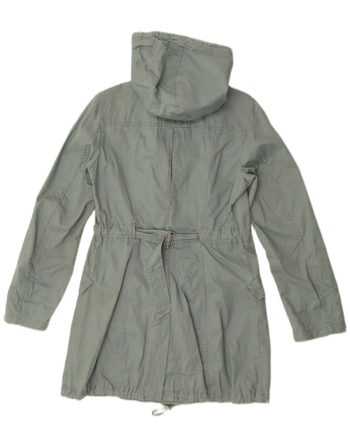 Benetton Veste Parka À Capuche Femme IT 42 Coton Vert Moyen