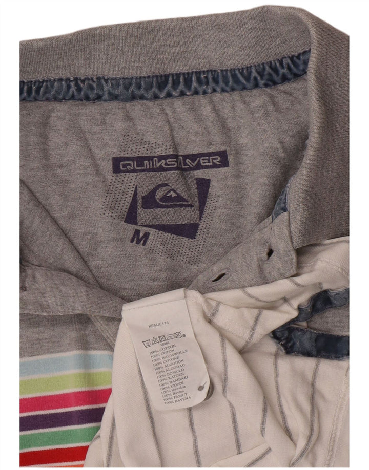 Quiksilver Polo Homme Gris Moyen Rayé Coton
