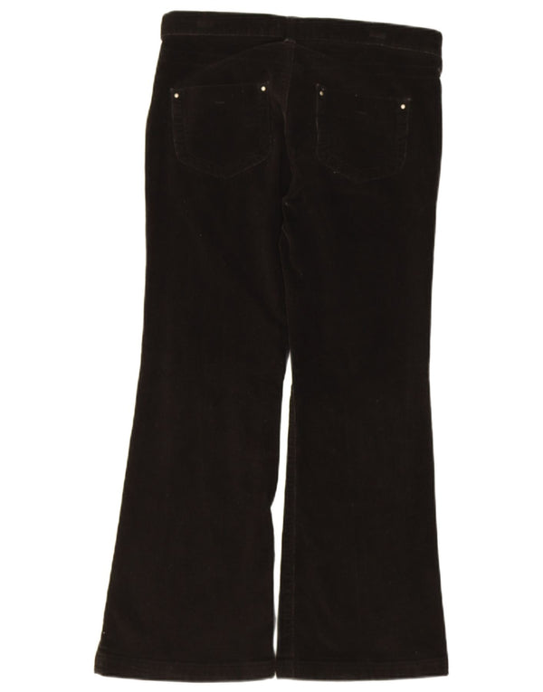 Marks & Spencer Pantalon taille basse en velours côtelé pour femme UK 10 Small W30 L28 Blac