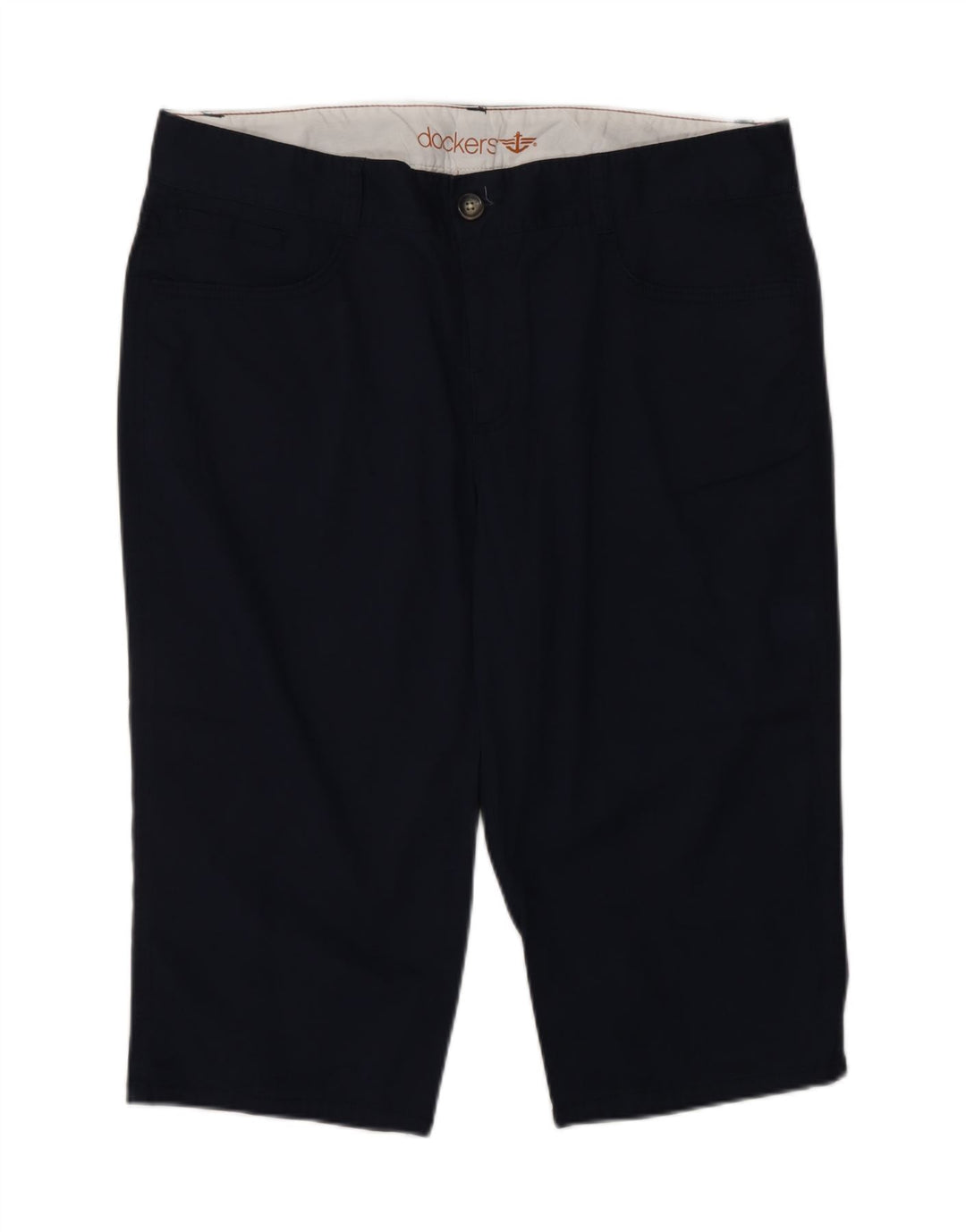 DOCKERS Bermuda Femme US 14 XL W34 Bleu Marine Coton