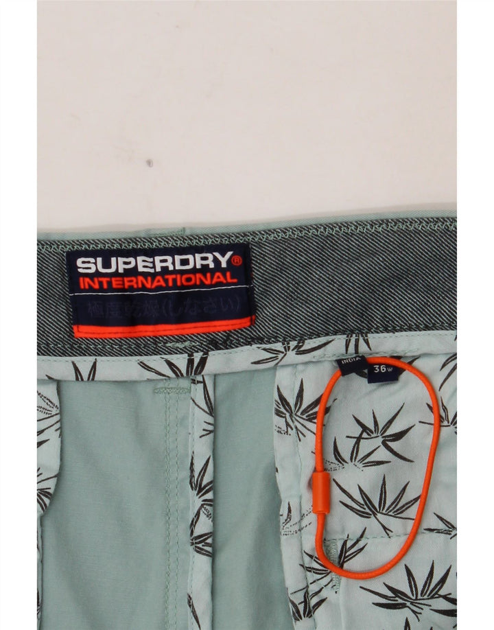 SUPERDRY Short Chino Homme W36 Large Bleu Coton