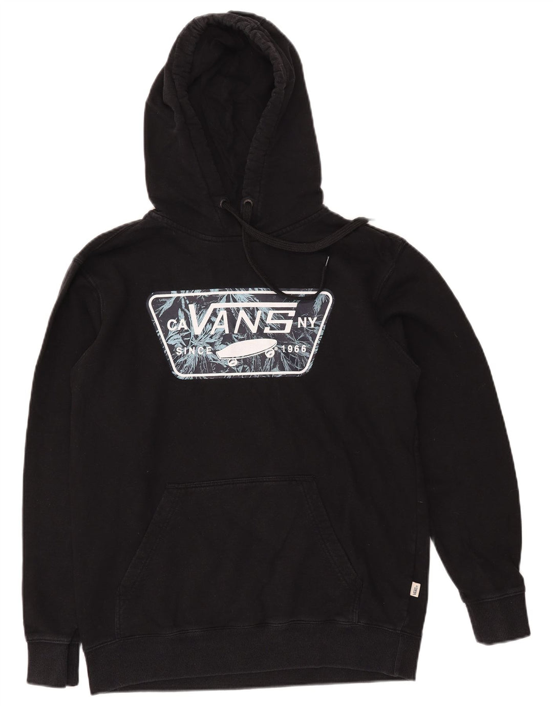 Vans Pull à capuche graphique pour homme Petit coton noir