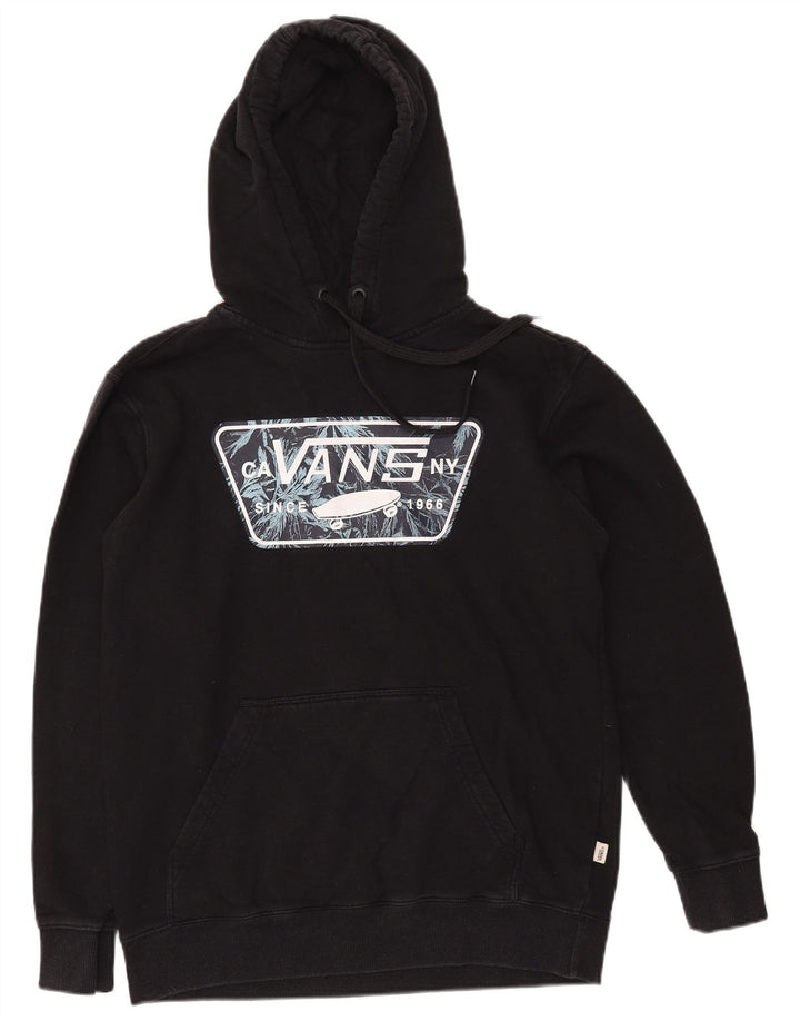 Vans Pull à capuche graphique pour homme Petit coton noir