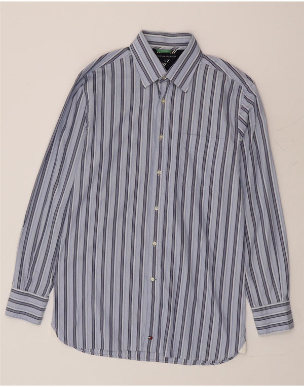 Tommy Hilfiger Chemise Homme Bleu Moyen Rayé Coton