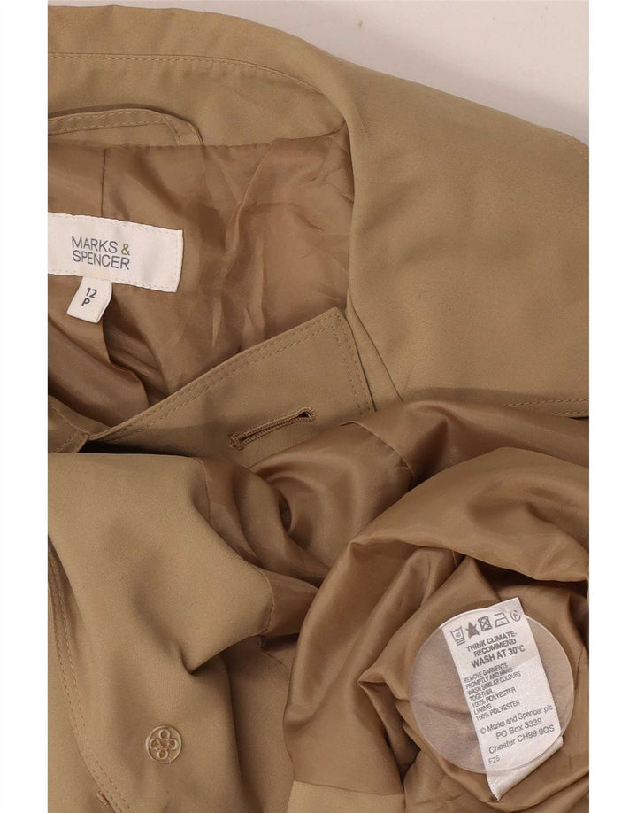 Marks & Spencer Trench-Coat Petite Femme UK 12 Polyester Kaki Moyen