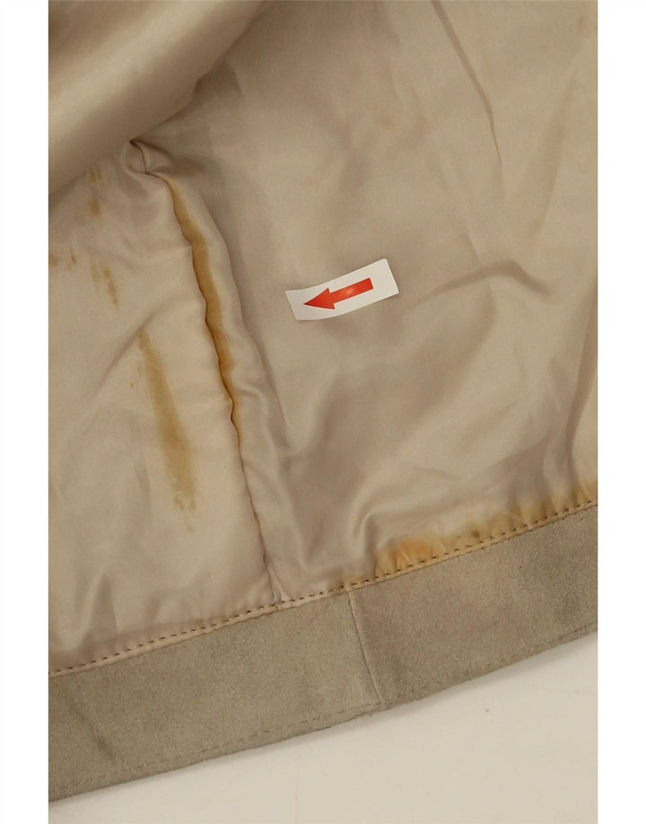 Jet Plane Manteau en Daim Femme IT 42 Cuir Beige Moyen