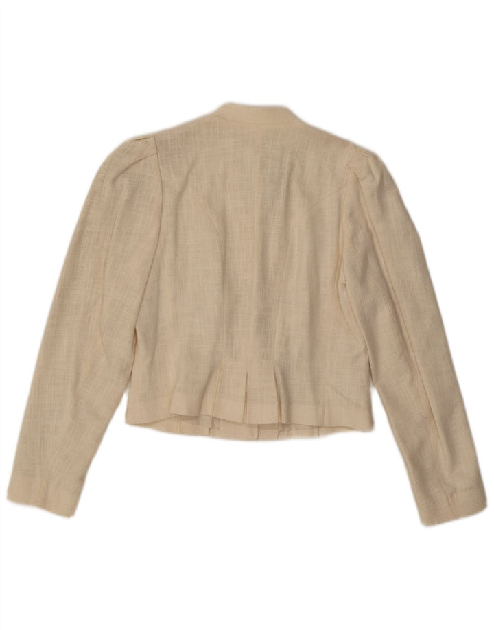 Salzbourger Veste blazer courte à 9 boutons pour femme EU 38 en coton blanc cassé moyen