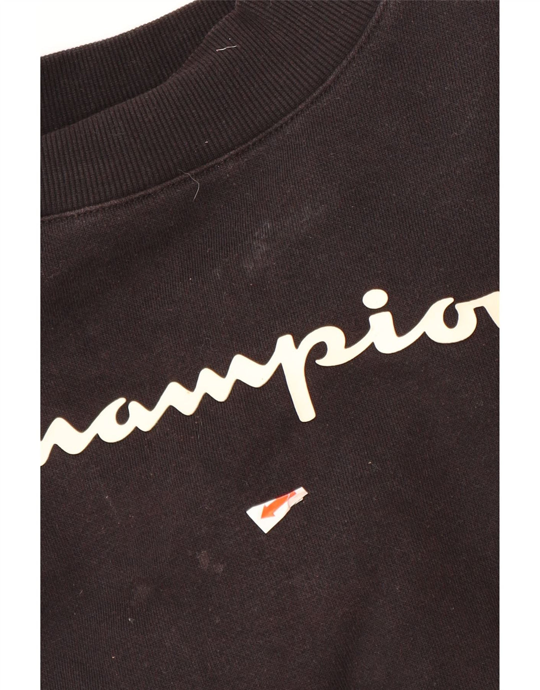 CHAMPION Sweat-Shirt Graphique Fille 11-12 Ans Grand Coton Noir