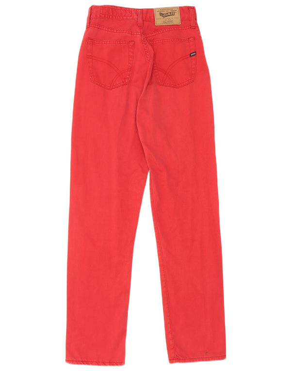 Gas Womens Straight Jeans W26 L29 Red Cotton