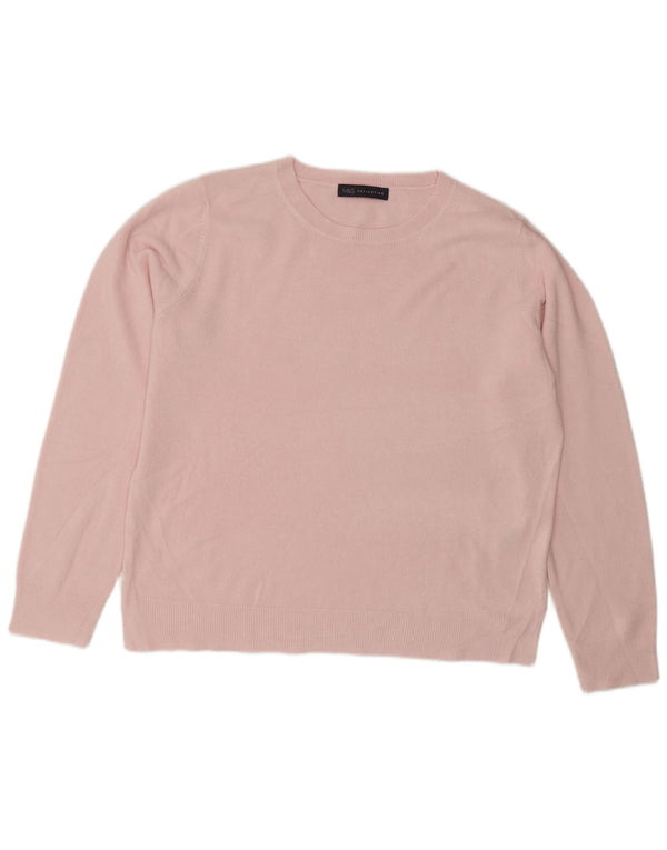 Marks & Spencer Pull à col rond pour femme UK 16 Grand acrylique rose