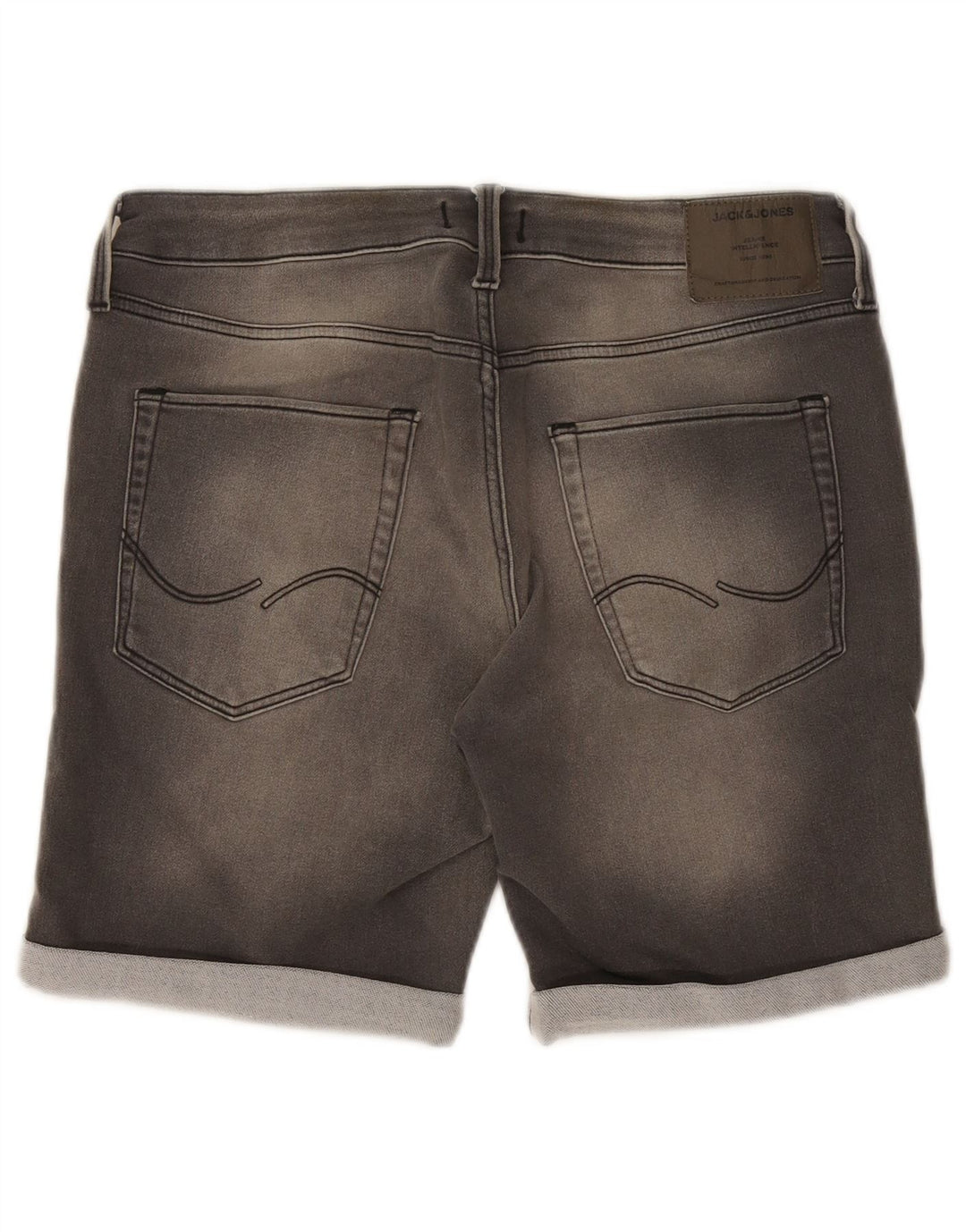Jack & Jones Short en Jean Homme XL W38 Gris Coton