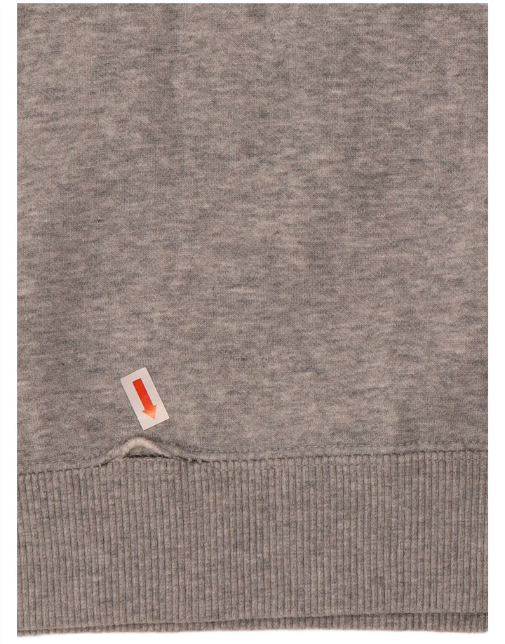 Puma Sweat-shirt graphique pour femme UK 12 Gris moyen chiné en coton