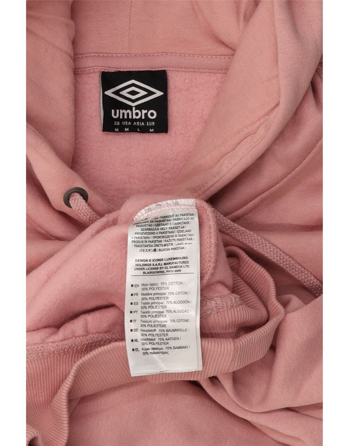 Umbro Pull à Capuche Graphique Homme Rose Moyen Coton