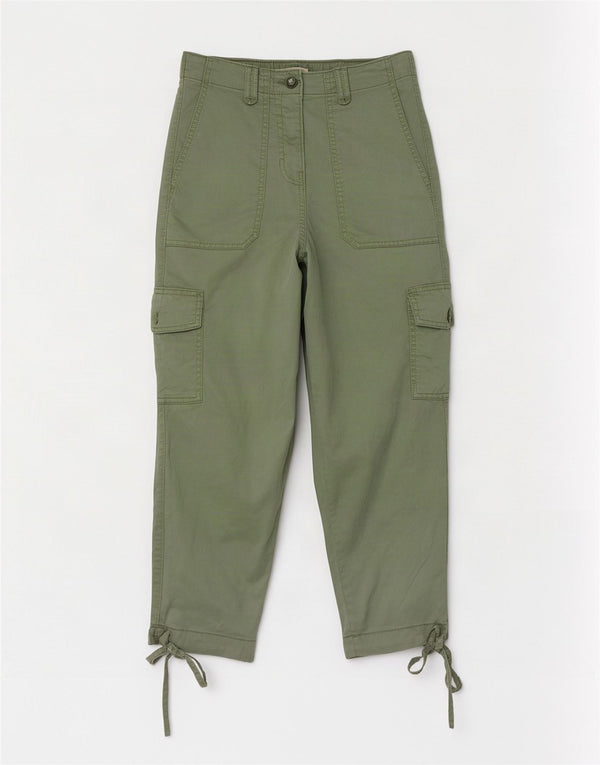 Marks & Spencer Pantalon cargo court pour femme Medium W26 L23 Vert Lyocell